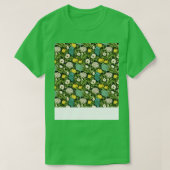 Gemüsegartiges, nahtloses Muster Veggie Leafy Grün T-Shirt (Design vorne)