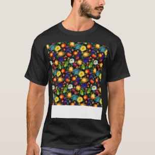 Gemüsegartiges, nahtloses Muster Veggie Leafy Grün T-Shirt