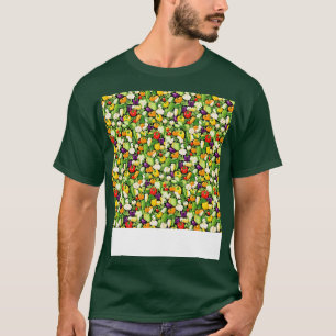 Gemüsegartiges, nahtloses Muster Veggie Leafy Grün T-Shirt
