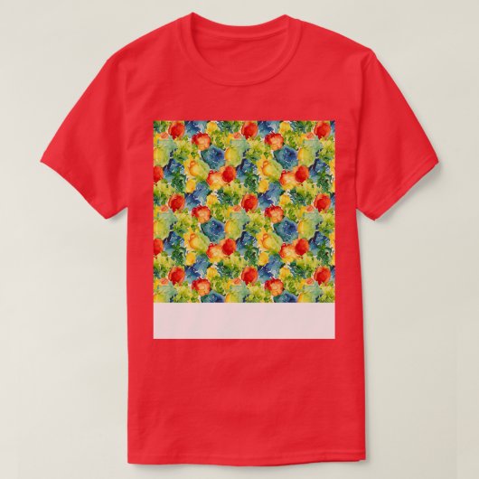Gemüsegartiges, nahtloses Muster Veggie Leafy Grün T-Shirt (Design vorne)