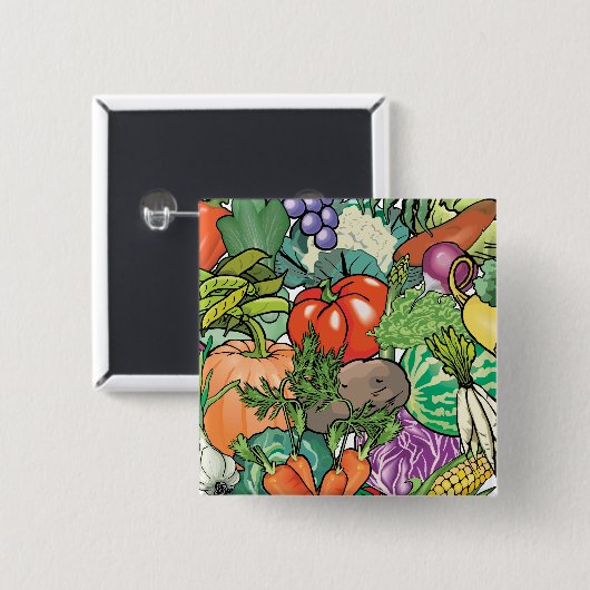 Gemüsegärtner Button (Vorne & Hinten)