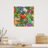 Gemüsegärtner Poster (Küche)