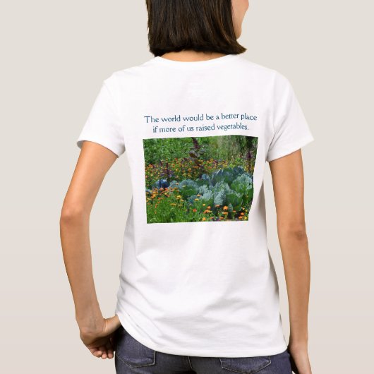 Gemüsegärtner T - Shirt nach Frauenstil (Rückseite)
