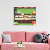 Gemüsegeschäft Leinwanddruck (Insitu (Wohnzimmer))