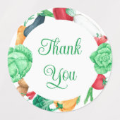 Gemüsegürtel Vielen Dank Etiketten (Design 1)