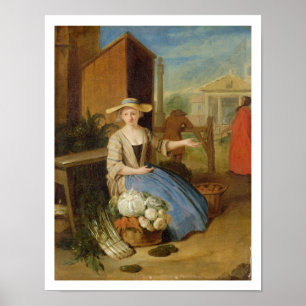 Gemüsehändler, Covent Garden, c.1726 (Öl auf PA Poster