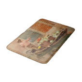 Gemüsehändler in Venedig (von Vincenzo Caprile) Badematte (Schrägansicht)