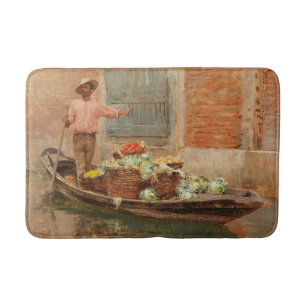 Gemüsehändler in Venedig (von Vincenzo Caprile) Badematte