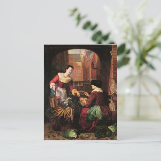 Gemüsehändler Postkarte (Stehend Vorderseite)