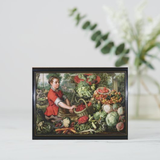 Gemüsehändler Postkarte (Stehend Vorderseite)