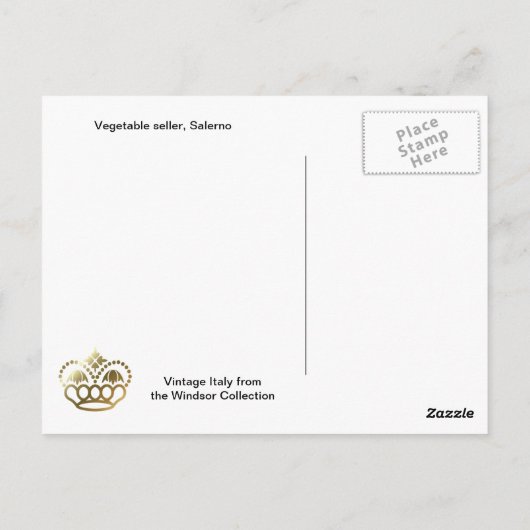 Gemüsehändler, Salerno Postkarte (Rückseite)