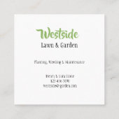 Gemüseheich Quadratische Visitenkarte (Rückseite)