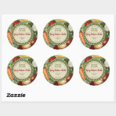 Gemüsekonserven, personalisiert aus der Küche Runder Aufkleber (Blatt)