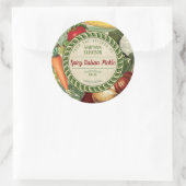 Gemüsekonserven, personalisiert aus der Küche Runder Aufkleber (Tasche)