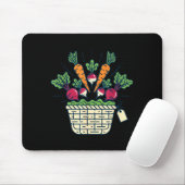 Gemüsekorb vom Bauernmarkt Karotten Rüben Mousepad (Mit Mouse)