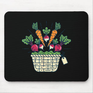 Gemüsekorb vom Bauernmarkt Karotten Rüben  Mousepad