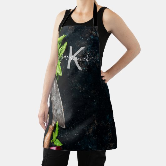 Gemüsekräuter aus Monogramm rustikalem Gemüse Schürze (InSitu)