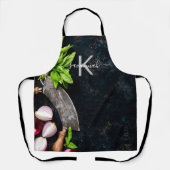 Gemüsekräuter aus Monogramm rustikalem Gemüse Schürze (Vorderseite)