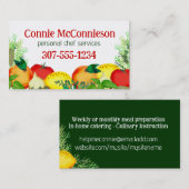 Gemüsekräuter für gesunden Koch Catering Visitenkarte (Vorne/Hinten)