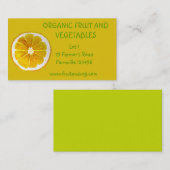 Gemüselandwirtschaft des Marktes des Bauern Bio Visitenkarte (Vorne/Hinten)