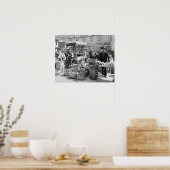 Gemüsemarkt, 1908. Vintages Foto Poster (Küche)