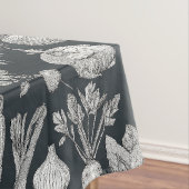 Gemüsemarkt des Bauern in schwarz Gunmetal Tischdecke (Beispiel)