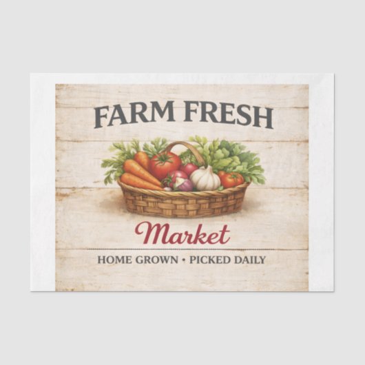 Gemüsemarkt seidenpapier (Vorderseite)