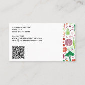 Gemüsematerial Catering QR-Code Visitenkarte (Rückseite)