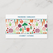 Gemüsematerial Catering QR-Code Visitenkarte (Vorderseite)