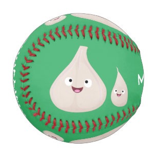 Gemüsemodelle für niedlichen Knoblauch-Cartoon Baseball