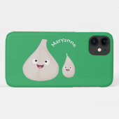 Gemüsemodelle für niedlichen Knoblauch-Cartoon Case-Mate iPhone Hülle (Rückseite (Horizontal))