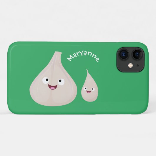 Gemüsemodelle für niedlichen Knoblauch-Cartoon Case-Mate iPhone Hülle (Rückseite (Horizontal))