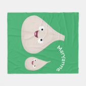 Gemüsemodelle für niedlichen Knoblauch-Cartoon Fleecedecke (Vorderseite (Horizontal))