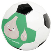 Gemüsemodelle für niedlichen Knoblauch-Cartoon Fußball (Dreiviertel)