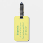 Gemüsemodelle für niedlichen Knoblauch-Cartoon Gepäckanhänger (Rückseite vertikal)