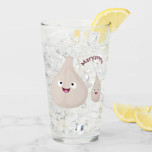 Gemüsemodelle für niedlichen Knoblauch-Cartoon Glas