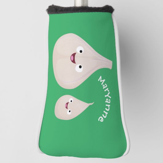 Gemüsemodelle für niedlichen Knoblauch-Cartoon Golf Headcover (Rotieren 90)