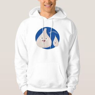 Gemüsemodelle für niedlichen Knoblauch-Cartoon Hoodie