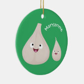 Gemüsemodelle für niedlichen Knoblauch-Cartoon Keramik Ornament (Rechts)