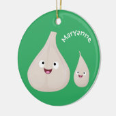 Gemüsemodelle für niedlichen Knoblauch-Cartoon Keramik Ornament (Links)