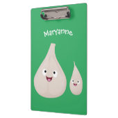 Gemüsemodelle für niedlichen Knoblauch-Cartoon Klemmbrett (Links)