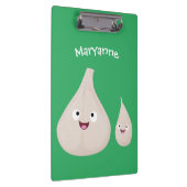 Gemüsemodelle für niedlichen Knoblauch-Cartoon Klemmbrett (Rechts)