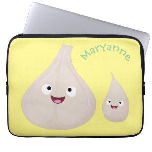 Gemüsemodelle für niedlichen Knoblauch-Cartoon Laptopschutzhülle