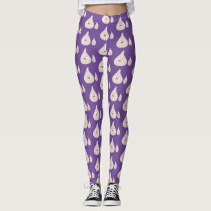 Gemüsemodelle für niedlichen Knoblauch-Cartoon Leggings