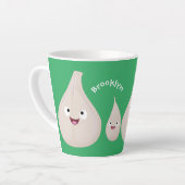 Gemüsemodelle für niedlichen Knoblauch-Cartoon Milchtasse (Linke Ecke)