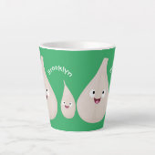 Gemüsemodelle für niedlichen Knoblauch-Cartoon Milchtasse (Vorderseite)