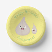 Gemüsemodelle für niedlichen Knoblauch-Cartoon Pappteller (Vorderseite)