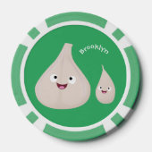 Gemüsemodelle für niedlichen Knoblauch-Cartoon Pokerchips (Rückseite)