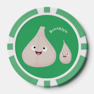 Gemüsemodelle für niedlichen Knoblauch-Cartoon Pokerchips