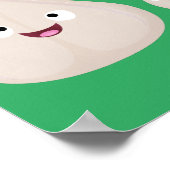 Gemüsemodelle für niedlichen Knoblauch-Cartoon Poster (Ecke)